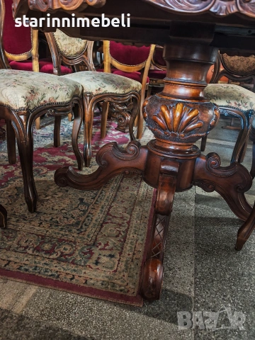 Бароков трапезен комплект , снимка 5 - Маси - 53641340