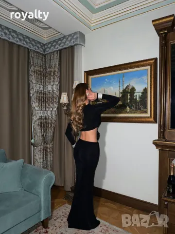 Черна дамска рокля , снимка 4 - Рокли - 50374776