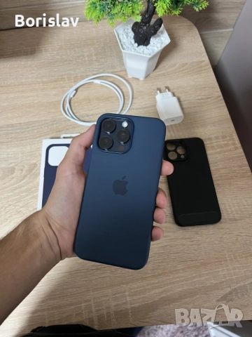 iPhone 15 Pro Max 512GB Blue Titanium , снимка 6 - Apple iPhone - 55881546