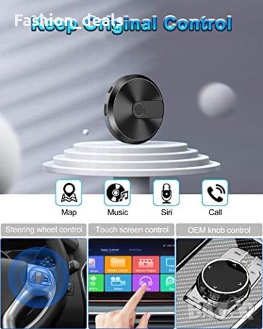 Нов Безжичен адаптер за Carplay на iPhone Донгъл за кола / автомобил, снимка 6 - Друга електроника - 40388087