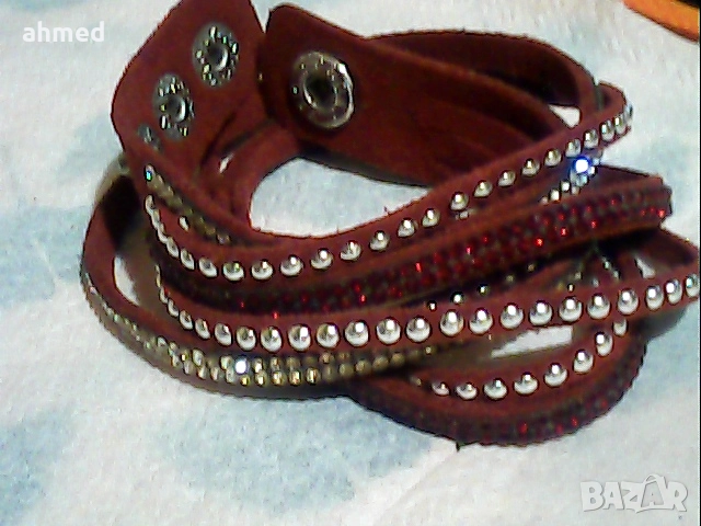 красиви кожени гривни, снимка 4 - Гривни - 52543867
