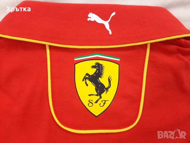 Puma Scuderia Ferrari F1 Team - Оригинална мъжка тениска с яка, снимка 8 - Тениски - 52666417