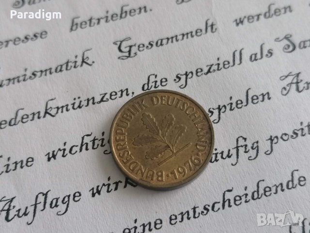 Монета - Германия - 5 пфенига | 1976г.; серия G, снимка 2 - Нумизматика и бонистика - 34739117