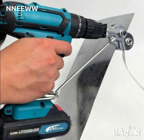 Приставка за рязане на метал и ламарина за бормашина и винтоверт , снимка 2 - Винтоверти - 47875088