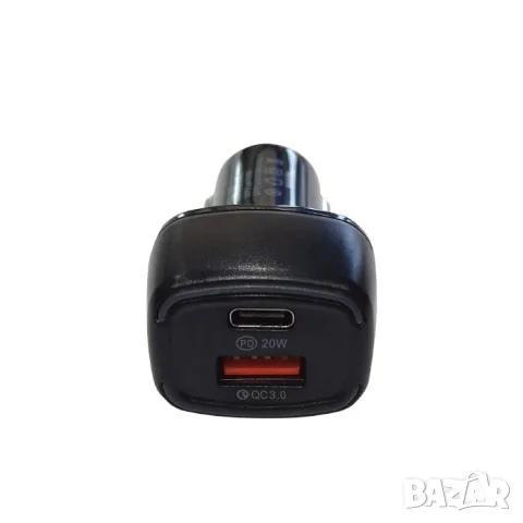 Автомобилен адаптер с Type-C и QC 3.0