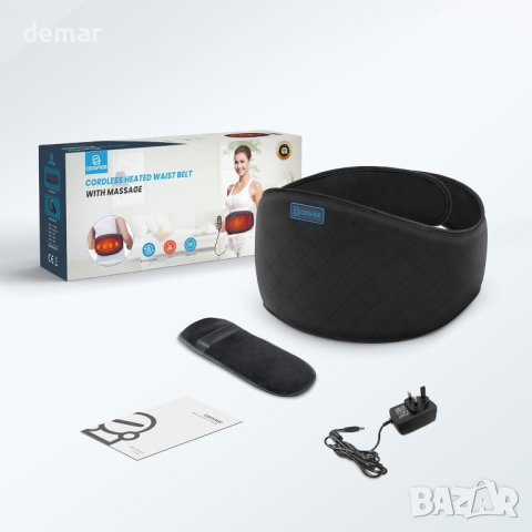 COMFIER Безжична нагревателна подложка за облекчаване на болки в гърба,масажор за долна част на гръб, снимка 2 - Масажори - 44264011