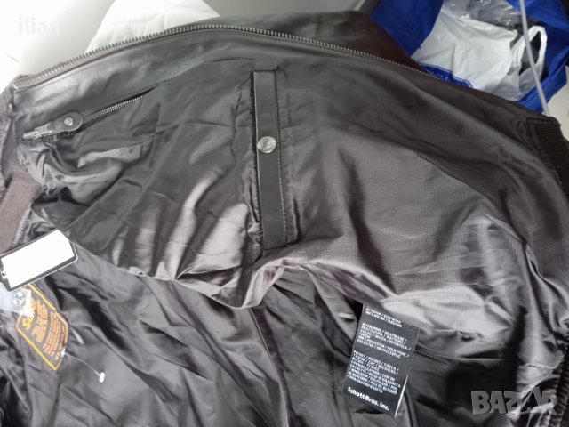 Мъжко кожено яке Schott, снимка 7 - Якета - 40593982