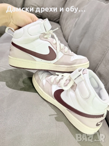 NIke кожени сникърси високи , снимка 8 - Маратонки - 56238477