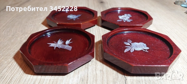 подложки дървени инкрустирани със седеф за ценители , снимка 2 - Декорация за дома - 51694540