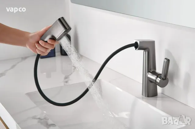 Смесител за баня с 3 режим и издърпваща се глава - W140, снимка 7 - Смесители - 49454496