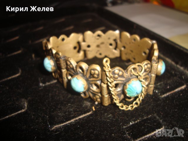 ВЪЗРОЖДЕНСКА БРОНЗОВА ЕТНО ГРИВНА с НАТУРАЛНИ ШЛИФОВАНИ СКЪПОЦЕННИ КАМЪНИ ТУРМАЛИН МАЙСТОРСКА 23471, снимка 9 - Антикварни и старинни предмети - 33846568