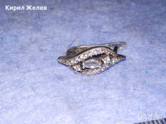 СРЕБЪРНА АЖУРНА СКЪПОЦЕННА ОБЕЦА СРЕБРО 925 АНГЛИЯ с ИСКРЯЩИ ФАСЕТИРАНИ КАМЪНИ ЦИРКОНИЙ 38210, снимка 9 - Обеци - 40938237