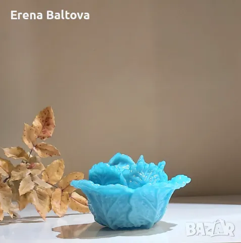 🍃🫐🍃опалин Антикварна френска захарница, снимка 2 - Колекции - 47776022