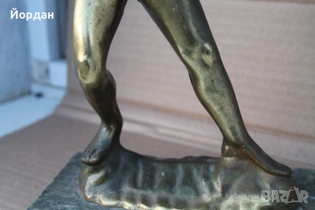 Бронзова фигурка ''Римски войник '', снимка 5 - Колекции - 53711136