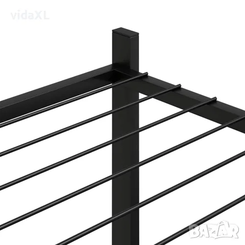 vidaXL Стойка за цветя на колела 83x25x103,5 см черна желязо, снимка 5 - Саксии и кашпи - 56147155