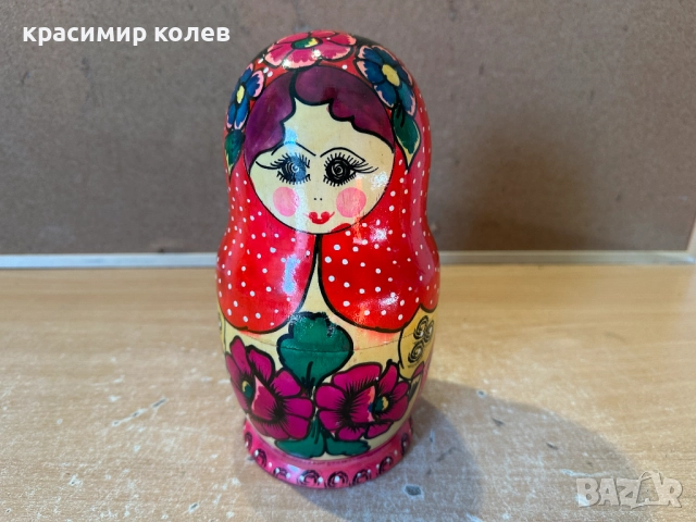 огромна руска матрьошка/9 части/, снимка 2 - Антикварни и старинни предмети - 52924597