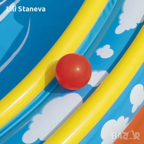 Голям детски надуваем аквапарк Bestway Lava Lagoon - Пързалка, фонтан, и улеи за топки 265x265 см., снимка 11 - Басейни и аксесоари - 55905640