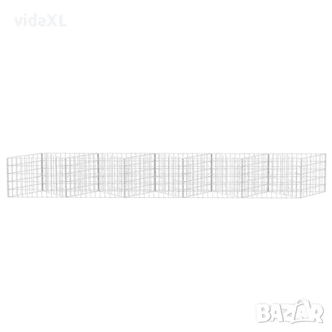 vidaXL Габионна кошница, поцинкована стомана, 300x30x50 см, снимка 5 - Огради и мрежи - 56146023