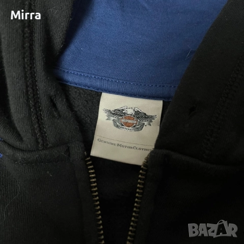 Harley Davidson "115 Years Eagle" Y2K Graphic Zip-Up Hoodie (Дамско), снимка 4 - Суичъри - 52057682