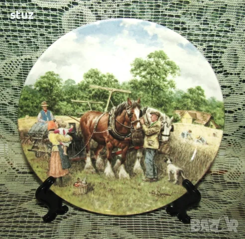 Колекционерски  декоративни порцеланови чинии Wedgwood, сет 2 бр., снимка 4 - Декорация за дома - 55775348