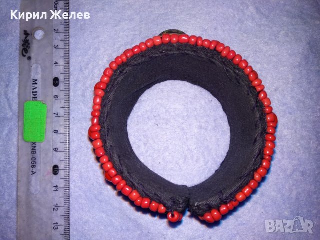 СТАРИННА МЪНИСТЕНА БЕРБЕРСКА ЕТНО ГРИВНА РЯДКА РЪЧНА МАЙСТОРСКА ИЗРАБОТКА с ЕСТЕСТВЕН ТЮРКОАЗ 23541, снимка 6 - Антикварни и старинни предмети - 41202036