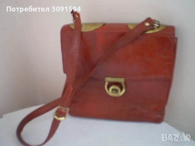 Винтидж стил на 80-те червена чанта с горна дръжка, снимка 11 - Други ценни предмети - 50201485