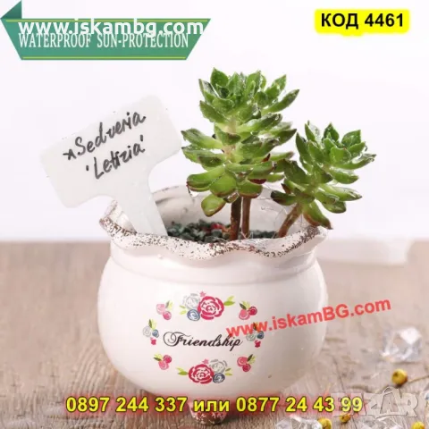 Комплект табелки за растения – 100 броя + маркер за надписване - КОД 4461, снимка 11 - Други - 50317170