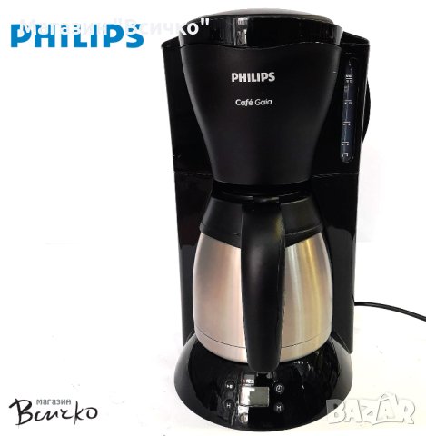 Програмируема кафе машина Philips HD7549/20 Gaia с термо кана, черна, снимка 5 - Кафемашини - 40267013