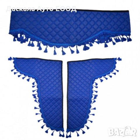 Комплект от 3 части КОЖЕНИ пердета за камион СИНИ СЪС СИН ШЕВ