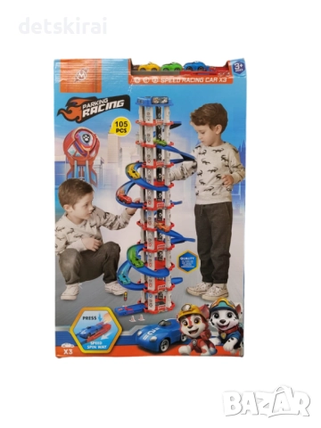 Спирална писта за паркиране с кучешки патрул 70см, снимка 4 - Коли, камиони, мотори, писти - 52618302