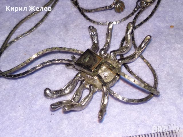 ЕФЕКТНО ПОСРЕБРЕНО КОЛИЕ с ФИГУРАЛЕН ПЕНДАНТ ПАЯЧЕ с ИСКРЯЩИ КРИСТАЛИ 38658, снимка 9 - Колиета, медальони, синджири - 41682632