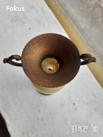 Стара малка ваза амфора оникс бронз, снимка 4 - Антикварни и старинни предмети - 36116538