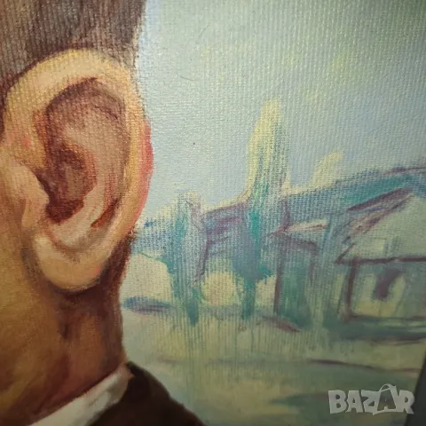 Портрет на Иван Вазов[1850-1921]-ръчно рисуван на платно от Люб.Петров 2008г., снимка 5 - Картини - 47775449