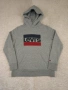 Levi's Hoodie Grey Big Logo French Terry Pullover - Размер XS, снимка 1