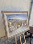Прекрасна голяма антикварна авторска майсторска картина масло върху платно , снимка 6