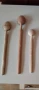 Лот 11 дървени битови лъжици за готвене и дърво.чукче за пържоли и др., снимка 4