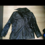 Черно кожено яке, снимка 1 - Якета - 23716341