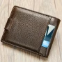 Защитени* и Луксозни ! Елегантни и Големи кафяви мъжки кожени портфейли!, снимка 4