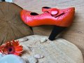 Изисканост към облеклото Ви с дамски обувки,изработени от естествена кожа в актуален червен цвят, снимка 5