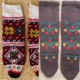 Автентични ръчно плетени, вълнени чорапи и детски машинно плетени за носия, снимка 1 - Антикварни и старинни предмети - 39165549