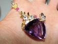 925 сребърно колие с аметист 48 карата, снимка 4