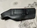 Кожен кобур за пистолет с метална щипка, снимка 5