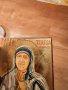 Старинна ръчно рисувана икона на Майка Тереза от Калкута  - светица грижеща се за най-бедните и болн, снимка 4