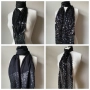 Шал с пайети в черно и кафяво/ различни видове, снимка 2