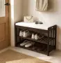 Етажерка за обувки + седалка, 69см, до 100кг, снимка 3