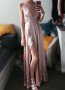 Уникална дълга розова бална рокля официална сватба кръщене шаферка моминско парти, снимка 8