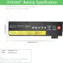 Нова Батерия за Lenovo ThinkPad T480 T470 T570 T580 01AV427 72Wh лаптоп, снимка 3