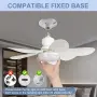 Вентилаторна лампа с форма на цвете (Flower Fan Light), снимка 6