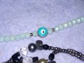 ДВЕ МОДНИ ХЕНД-МЕЙД АРТ ГРИВНИ от ПОЛУСКЪПОЦЕННИ КАМЪНИ МЪНИСТА и КРИСТАЛИ 38901, снимка 4