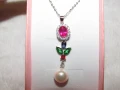 925 сребърна висулка с натурален топаз 5х9мм подходяща за подарък, снимка 2